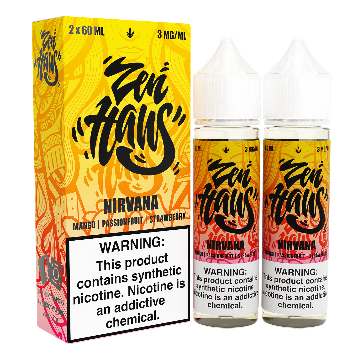 Nirvana by ZEN HAUS E-Liquid 2X 60ml With Packaging