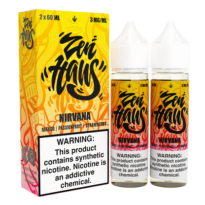 Nirvana by Zen Haus Series E-Liquid 2X 60mL (Freebase)With Packaging