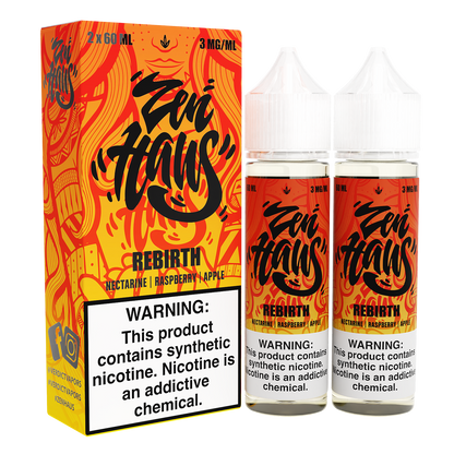 Rebirth by Zen Haus Series E-Liquid 60mL 2-Pack (Freebase)  with Packaging