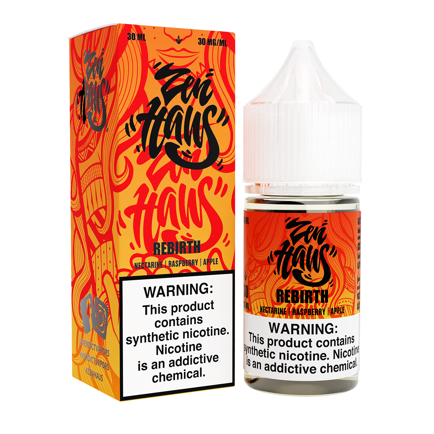 Rebirth by Zen Haus Salt Series E-Liquid 15mL (Salt Nic) with Packaging