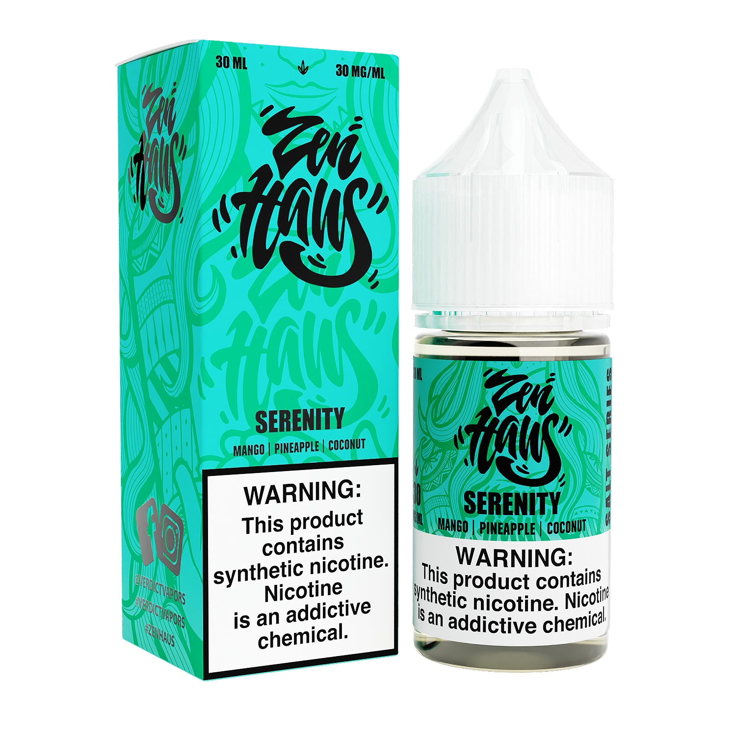 Serenity by Zen Haus Salt Series E-Liquid 15mL (Salt Nic) with Packaging