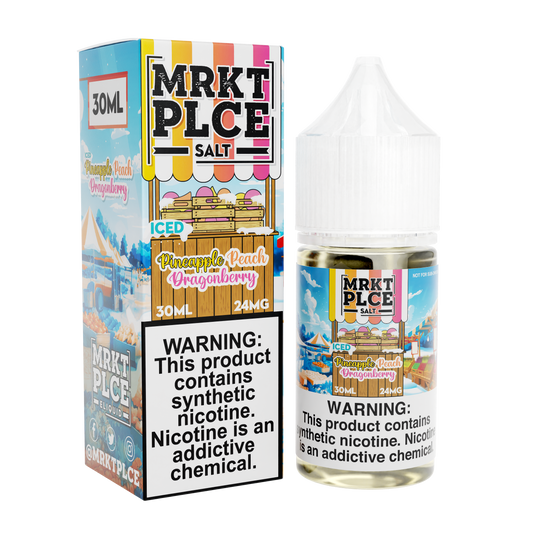 Iced Pineapple Peach Dragonberry by MRKT PLCE Salts 30mL with Packaging