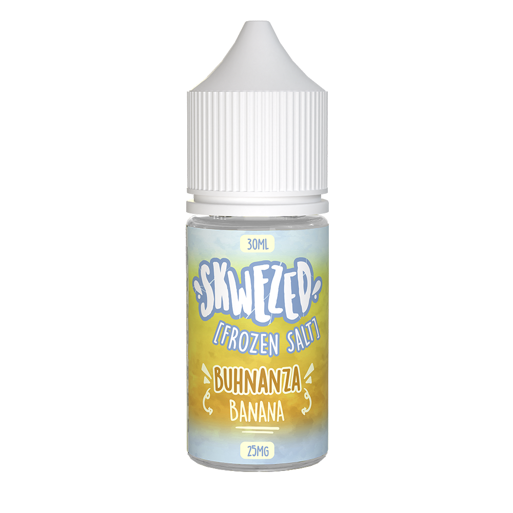 Skwezed SALTS E-Liquid - Frozen Buhnanza (Banana Ice), 30mL bottle