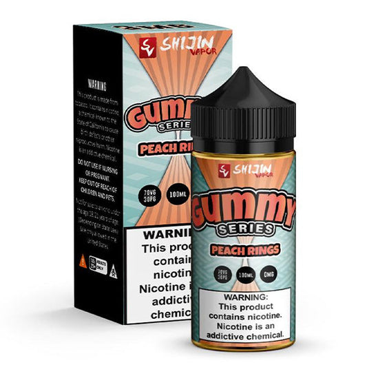 Peach Rings by Shijin Vapor Gummy O's Series 100mL with Packaging