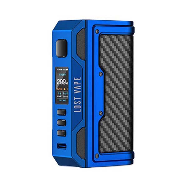 Lost Vape Thelema Quest 200W Mod Matte Blue Carbon Fiber