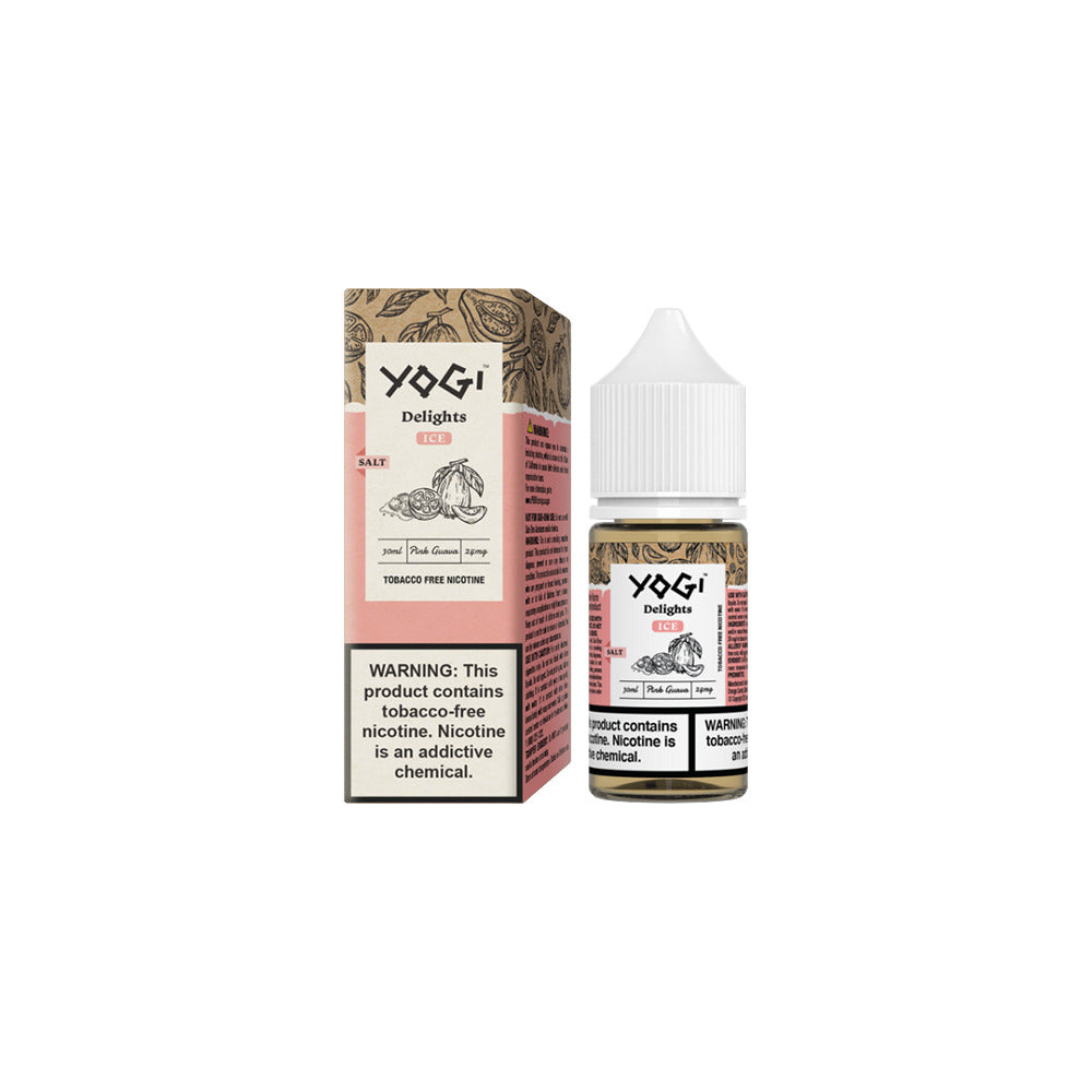 Pink Guava Ice by Yogi Delights Tobacco-Free Nicotine Salt 30ml with packaging