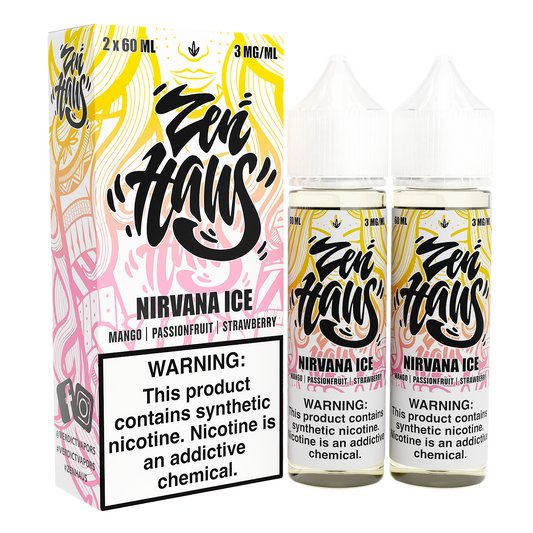 Nirvana ICE by ZEN HAUS E-Liquid 2X 60ml with Packaging