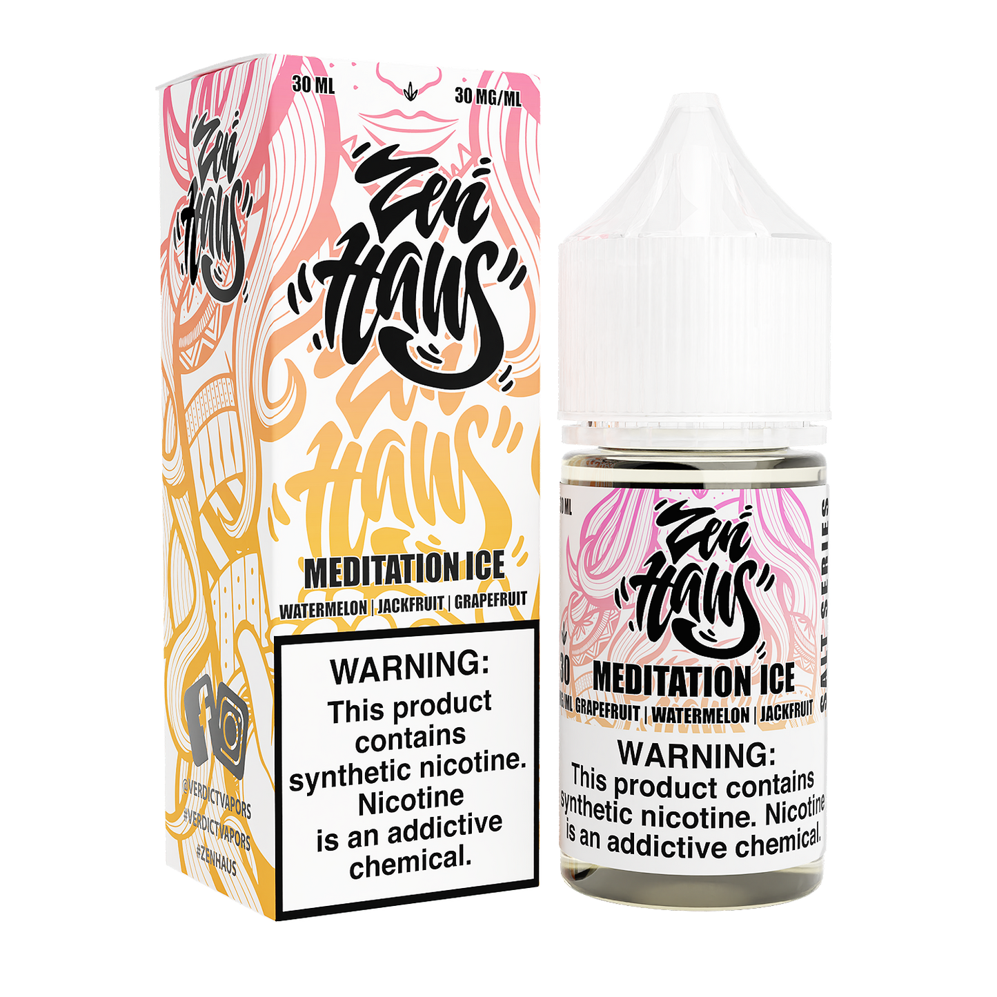 Meditation ICE  by ZEN HAUS SALTS E-Liquid 30ml with Packaging