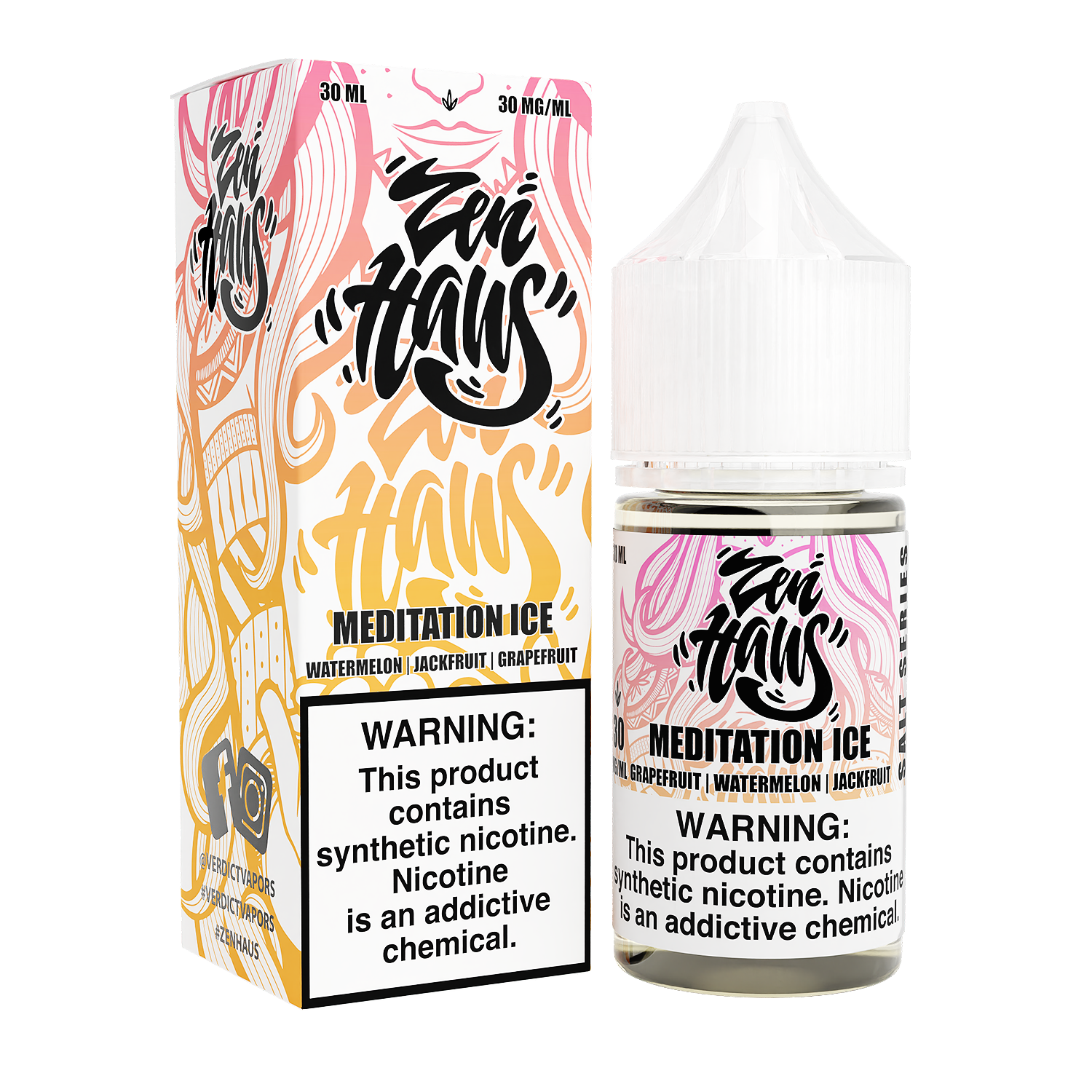 Meditation ICE  by ZEN HAUS SALTS E-Liquid 30ml with Packaging