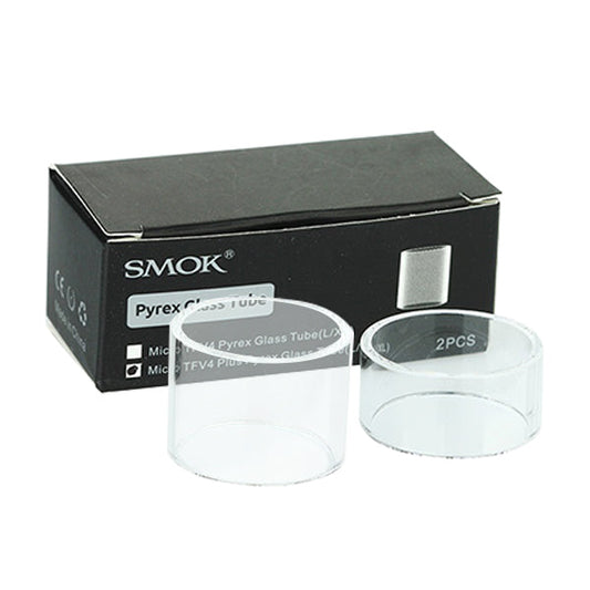 SMOK Micro TFV4 Plus Pyrex Glass Tube 3.5mL/5.5mL (2-Pack) With Packaging