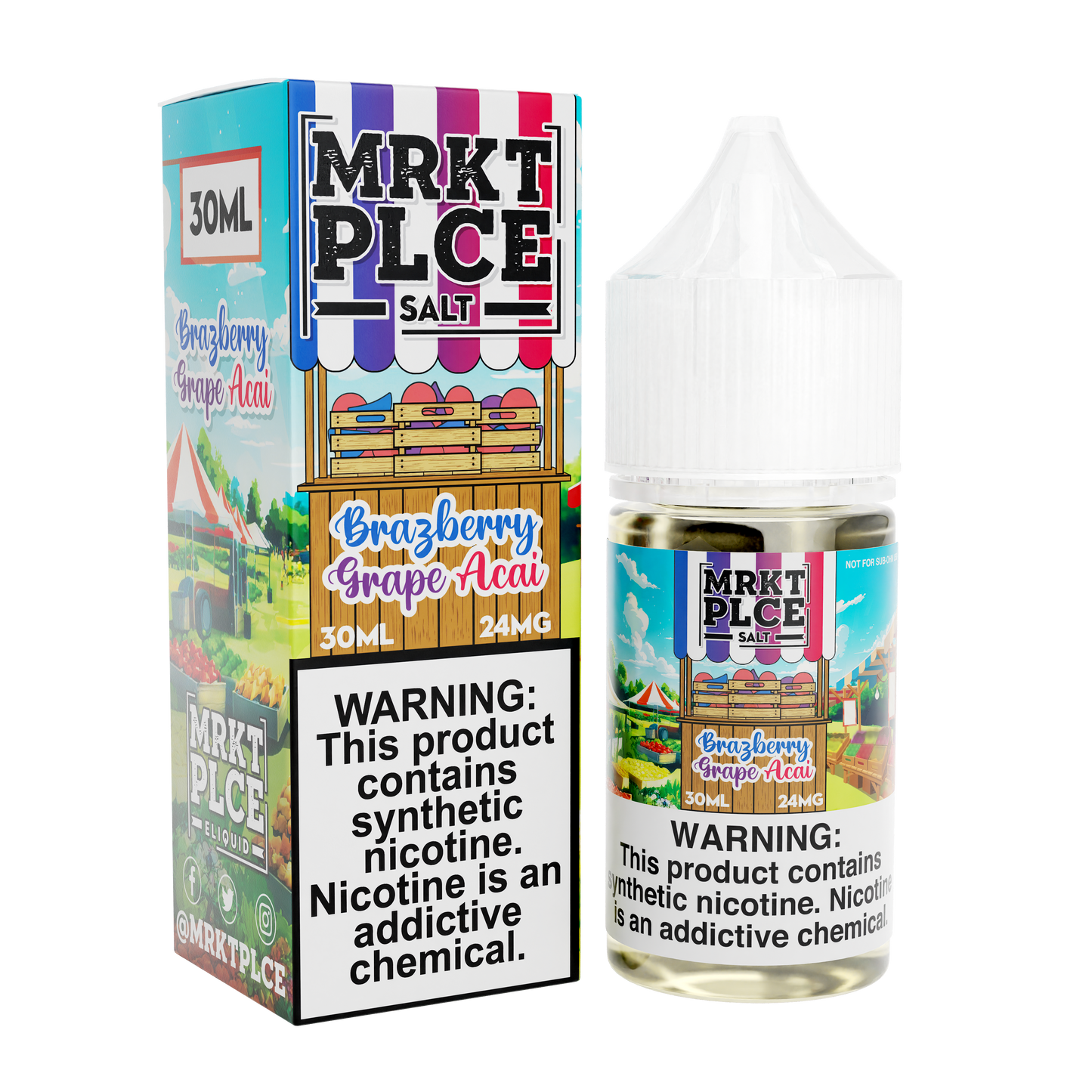 Brazberry Grape Acai by MRKT PLCE Salts 30mL with Packaging