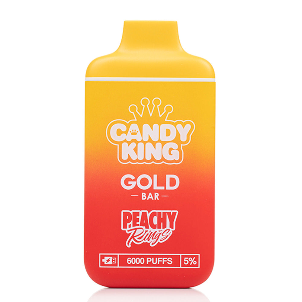 Candy King Gold Bar Disposable | 6000 Puffs Peachy Rings	