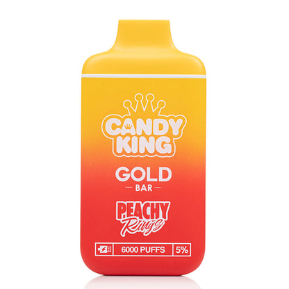 Candy King Gold Bar Disposable | 6000 Puffs Peachy Rings	