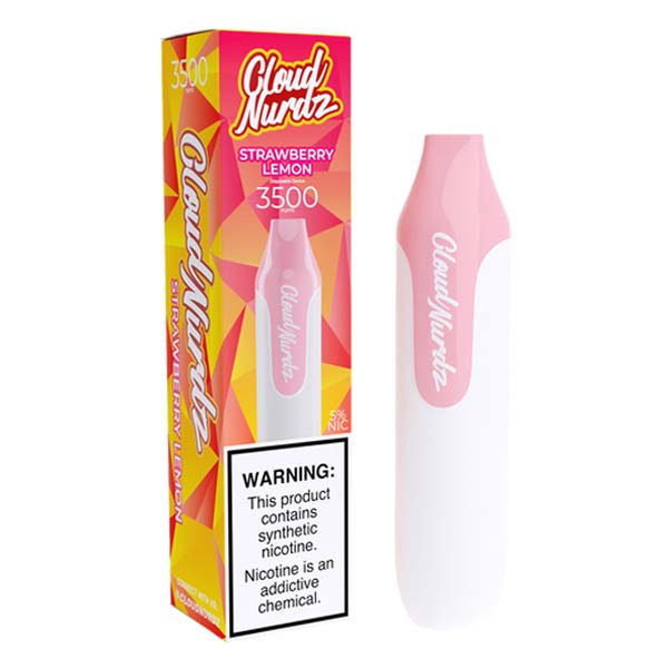 Cloud Nurdz Disposable Series | 3500 Puffs | 10mL Strawberry Lemon with Packaging