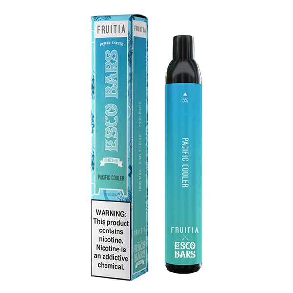 Fruitia Esco Bars Mesh Disposable | 2500 Puffs | 6mL Pacific Cooler with Packaging