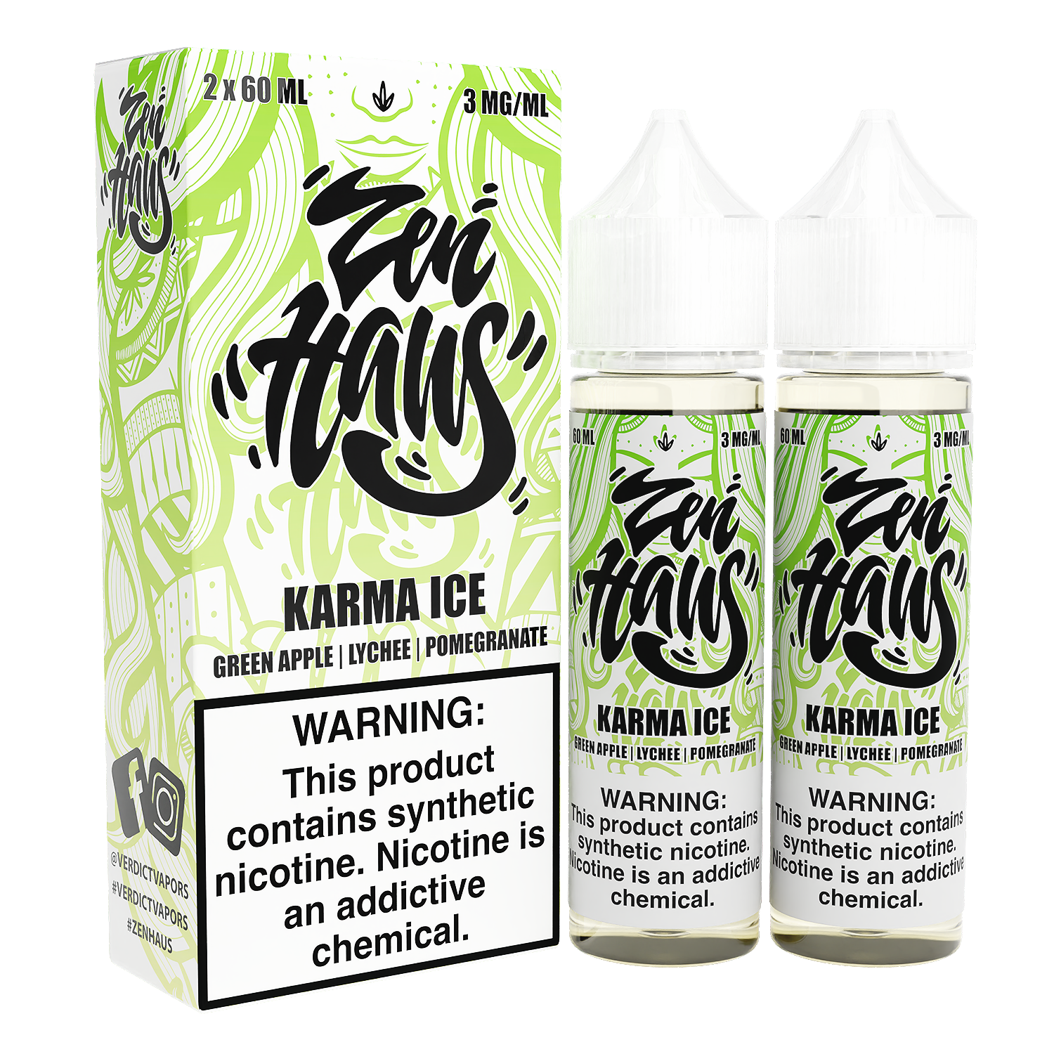 Zen Haus Ice - Karma Ice by Verdict - Revamped Series | 2x60mL with Packaging