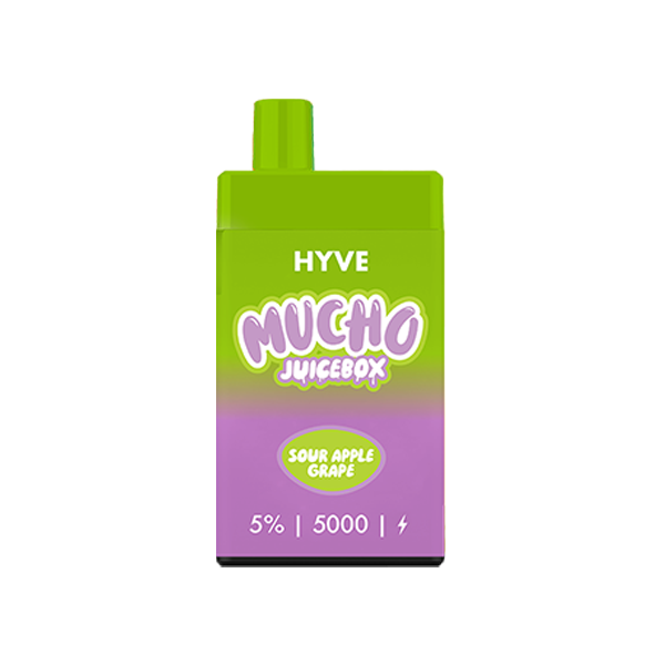 Mucho x Hyve Disposable | 5000 Puffs | 12mL | 50mg Sour Apple Grape	