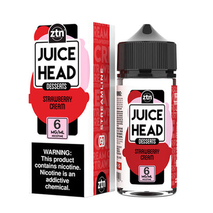 Juice Head - Strawberry Cream E-Juice - 100mL with packaging