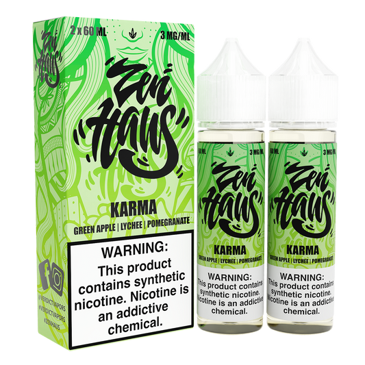 Zen Haus - Karma by Verdict – Revamped Series | 2x60mL White Lid with Packaging