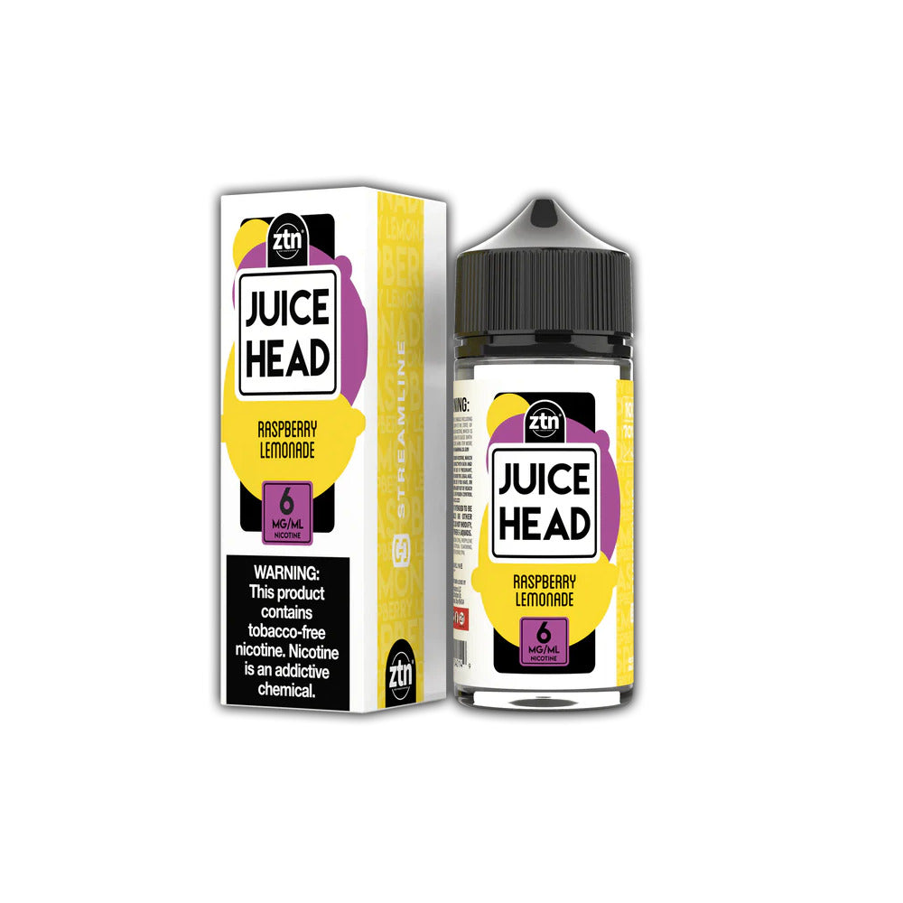 Juice Head FREEBASE E-Liquid - Raspberry Lemonade, 100mL with packaging