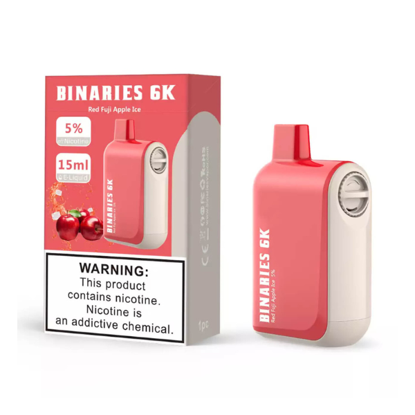 HorizonTech – Binaries Cabin Disposable | 6000 puffs | 15mL Red Fuji Apple Ice with Packaging