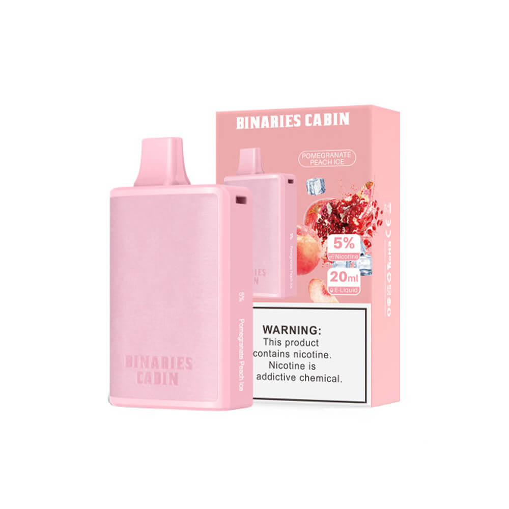 HorizonTech - Binaries Cabin Disposable | 10,000 puffs | 20mL Pomegranate Peach Ice with packaging