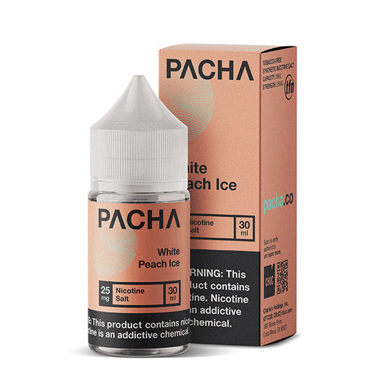 White Peach Ice by TFN Pachamama Salt Series 30mL With Packaging