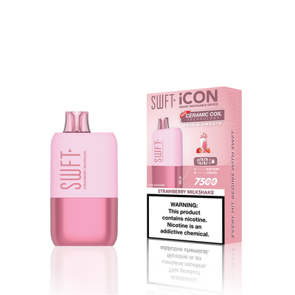 SWFT Icon Disposable | 7500 Puffs | 17mL | 5% Strawberry Milkshake with Packaging