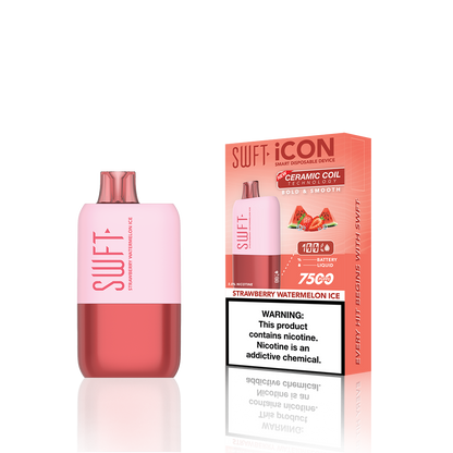 SWFT Icon Disposable | 7500 Puffs | 17mL | 5% Strawberry Watermelon Ice with Packaging