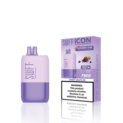 SWFT Icon Disposable | 7500 Puffs | 17mL | 5% Sweet Grape Ice with Packaging