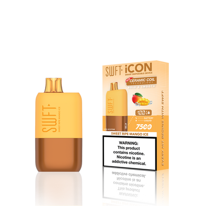 SWFT Icon Disposable | 7500 Puffs | 17mL | 5% Sweet Ripe Mango Ice with Packaging