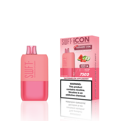 SWFT Icon Disposable | 7500 Puffs | 17mL | 5% Watermelon Appleberry with Packaging