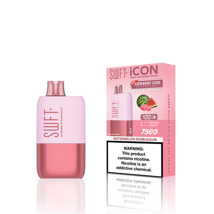 SWFT Icon Disposable | 7500 Puffs | 17mL | 5% Watermelon Bubblegum with Packaging 