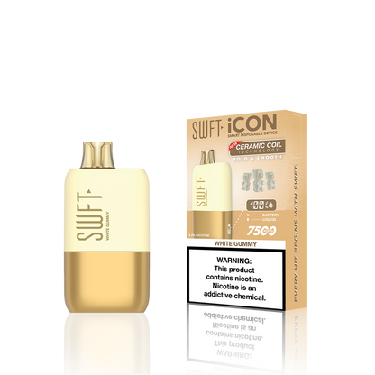 SWFT Icon Disposable | 7500 Puffs | 17mL | 5% White Gummy with Packaging