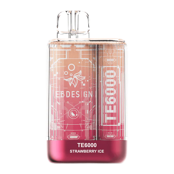 TE6000 (Non Branded EBDESIGN) 6000 Puffs 10.3mL 4% Disposable Strawberry Ice