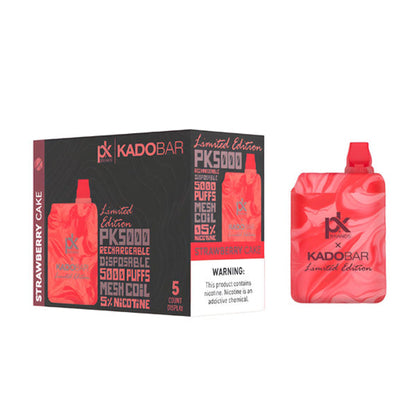 KadoBar - PK5000 Disposable 5000 Puffs - 14mL 50mg Strawberry Cake with Packaging