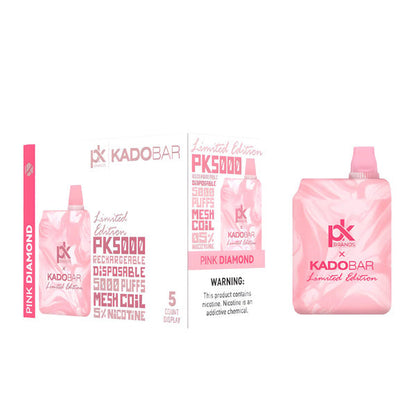 KadoBar - PK5000 Disposable 5000 Puffs - 14mL 50mg Pink Diamond with Packaging