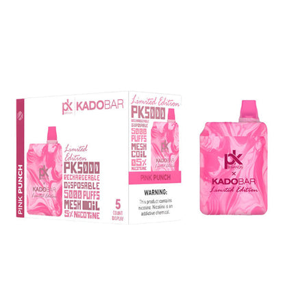 KadoBar - PK5000 Disposable 5000 Puffs - 14mL 50mg Pink Punch with Packaging