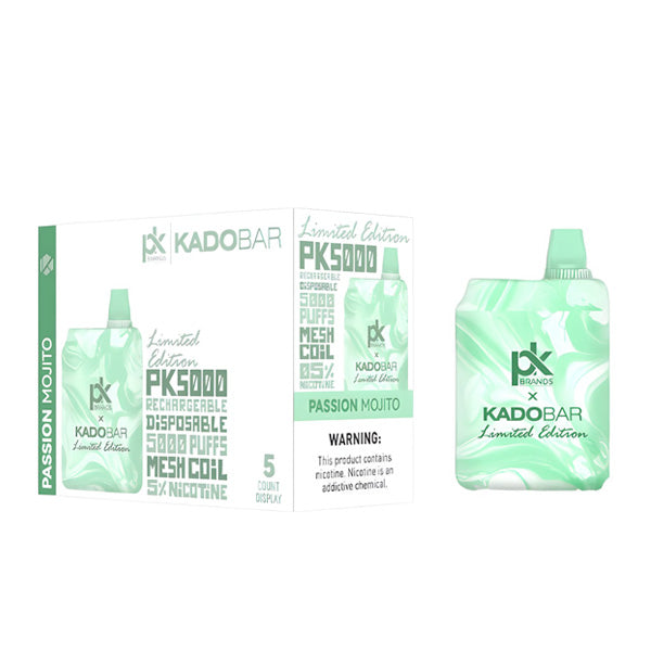 KadoBar PK5000 5000 Puffs 14mL 50mg Disposable Passion Mojito with Packaging