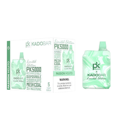 KadoBar - PK5000 Disposable 5000 Puffs - 14mL 50mg Passion Mojito with Packaging