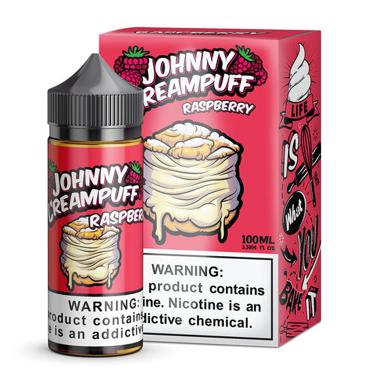 Raspberry by Tinted Brew – Johnny Creampuff TF-Nic Series 100mL With Packaging