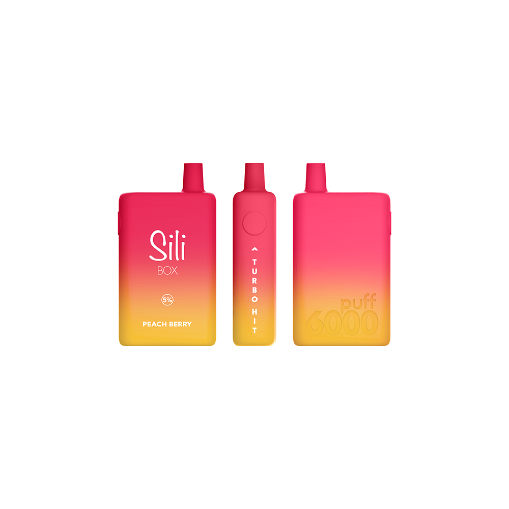 Sili Box Disposable | 6000 Puffs | 16mL Peach Berry