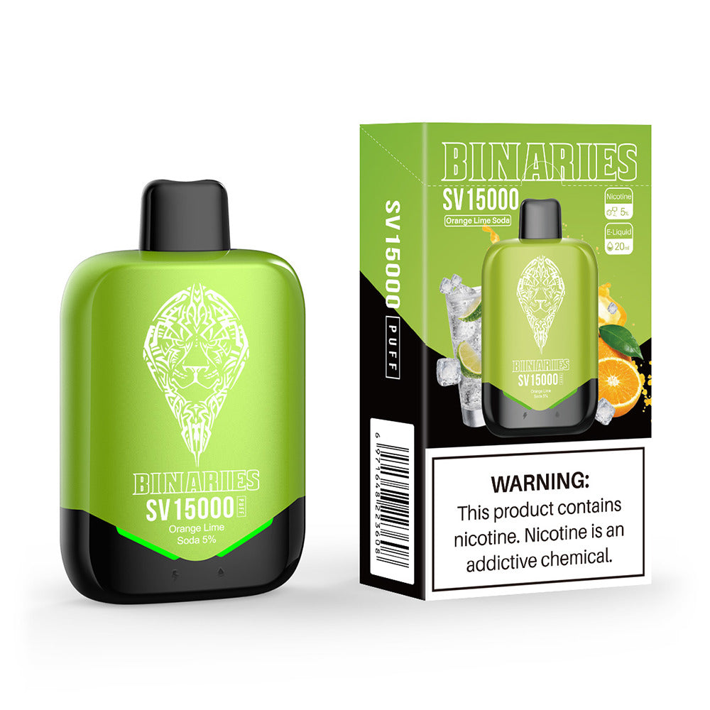 HorizonTech Binaries Cabin Disposable SV  | 15000 Puffs | 20mL Orange Lime Soda with Packaging