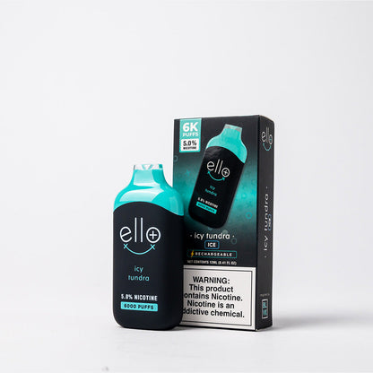 BLVK Disposable – Ello Plus 6000 Puffs (12mL) 50mg Icy Tundra with Packaging