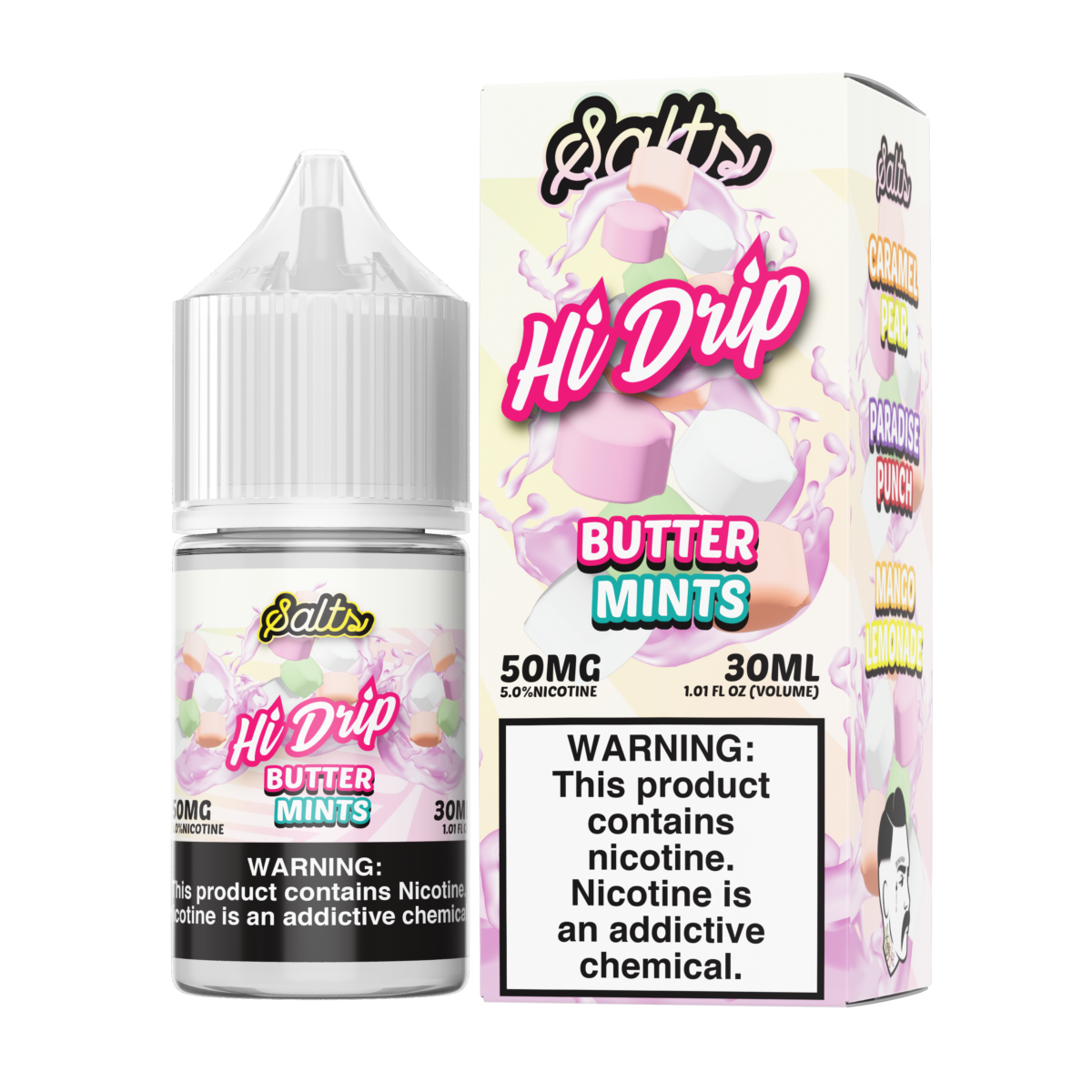 Butter Mints by Hi Drip Salts 30ML 50mg With Packaging