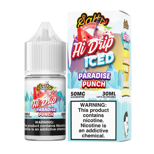 Paradise Punch Iced by Hi Drip Salts 30ML 50mg With Packaging