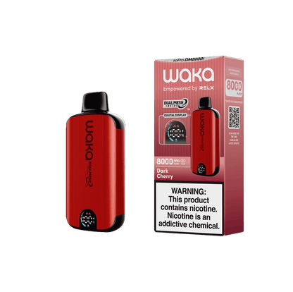 WAKA SoPro DM8000 17mL 8000 Puff Disposable Dark Cherry with packaging