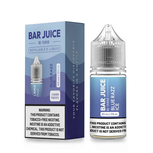 Blue Razz Ice by Bar Juice BJ15000 Salts 25mg 30mL With Packaging