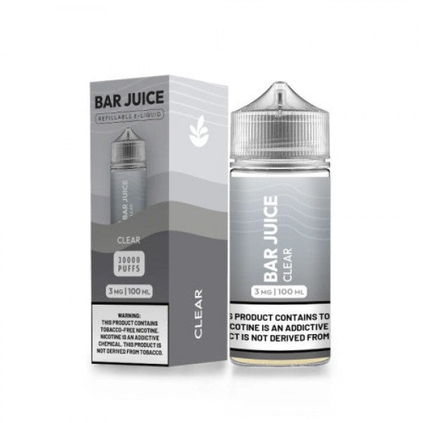 Clear by Bar Juice BJ30000 ELiquid 3mg 100mL With Packaging