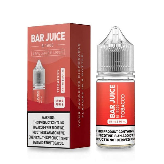 Tobacco by Bar Juice BJ15000 Salts 25mg 30mL Packaging